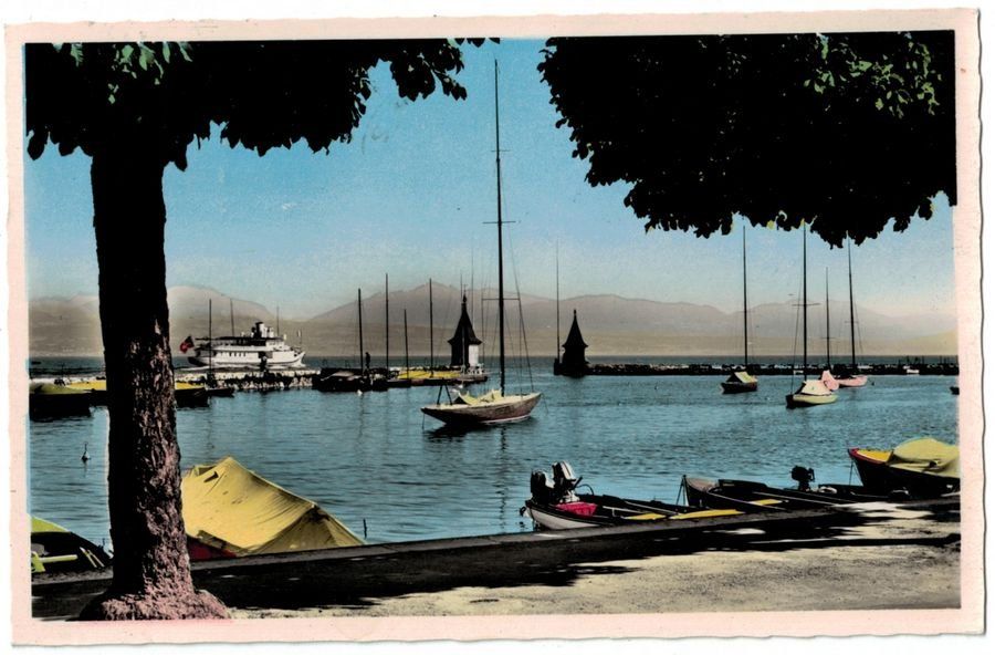 Cartoline postali: Morges, le port, circulée 1959 – Usato da Frauenfeld venduto da POML