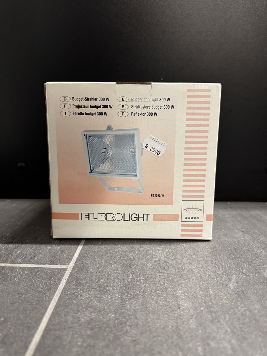 Lampade: Elbrolight Budget-Strahler 300 W – Nuovo e nell'imballaggio originale da Affeltrangen venduto da Fuelli03