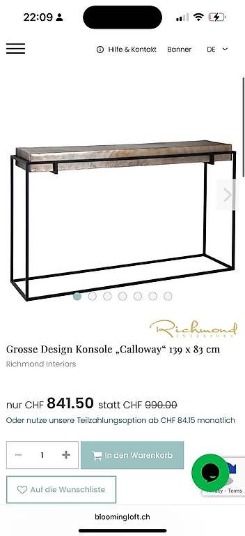 Kommoden: Konsole Richmond Interiors – Gebraucht aus baar von may_8fwr 1