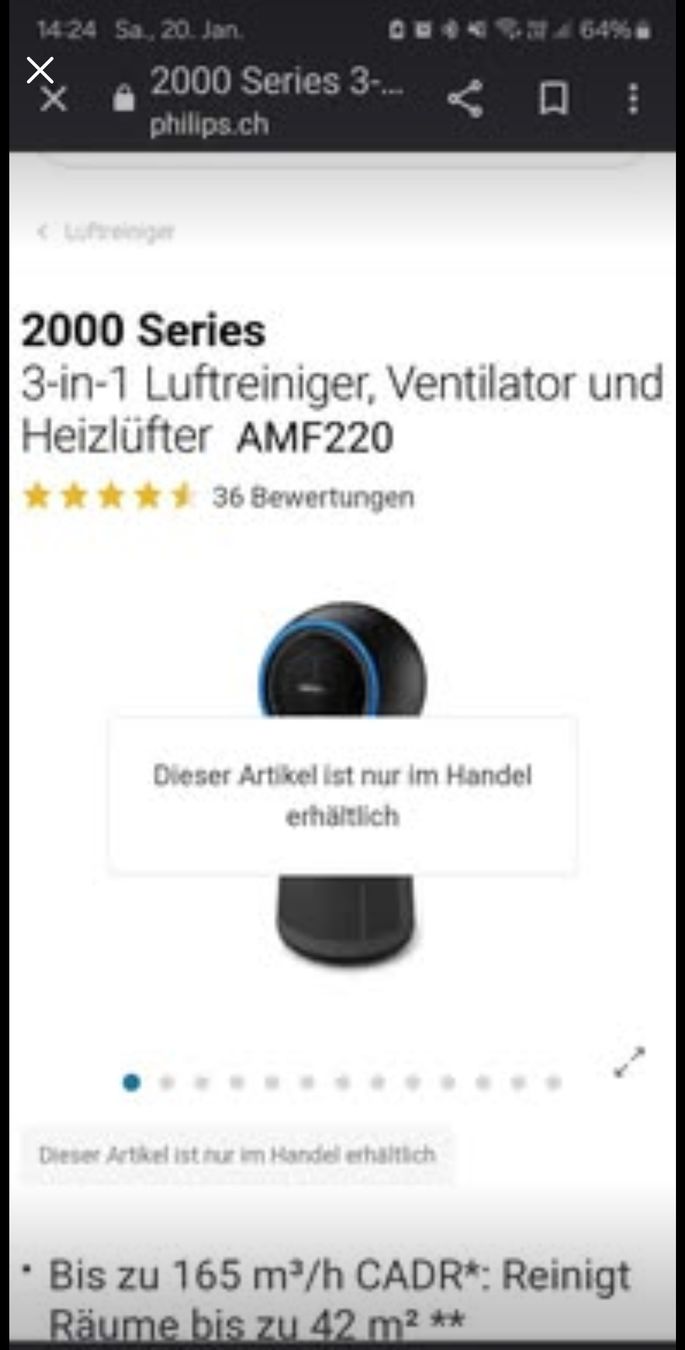 Philips Purificatori d'aria: philips luftreiniger – Usato da dietikon venduto da Fafokan 1
