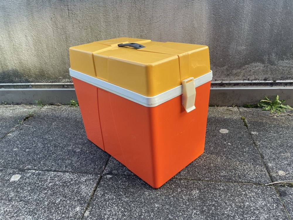 Glacière Vintage Coleman Années 70 – Rouge Métal USA, Camping Et Pêche