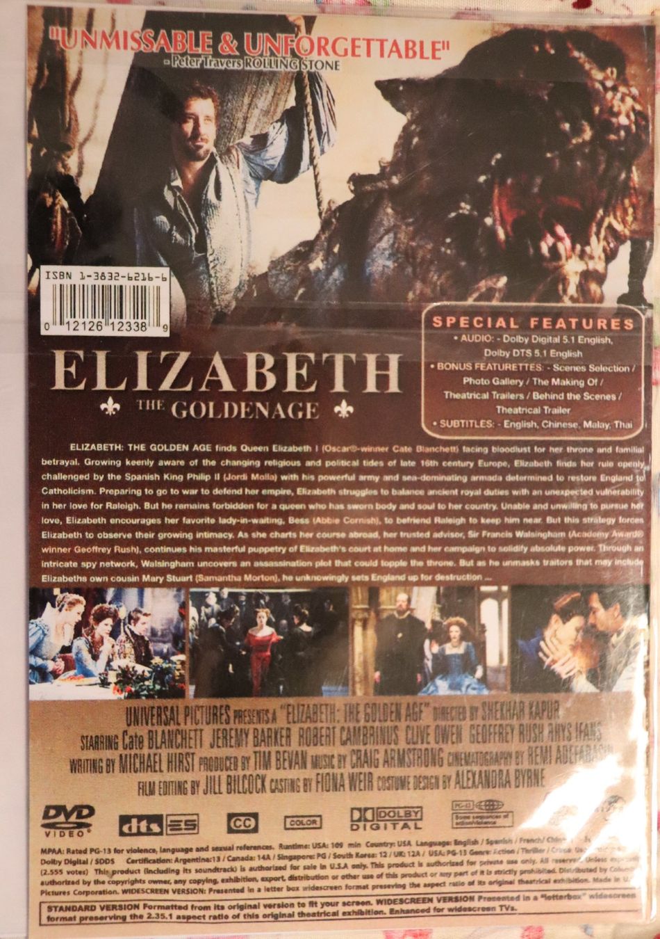 Tutti i DVDs: Elisabeth - Regie Shekhar Kapur – Nuovo e nell'imballaggio originale da Glattfelden venduto da Sirax 2