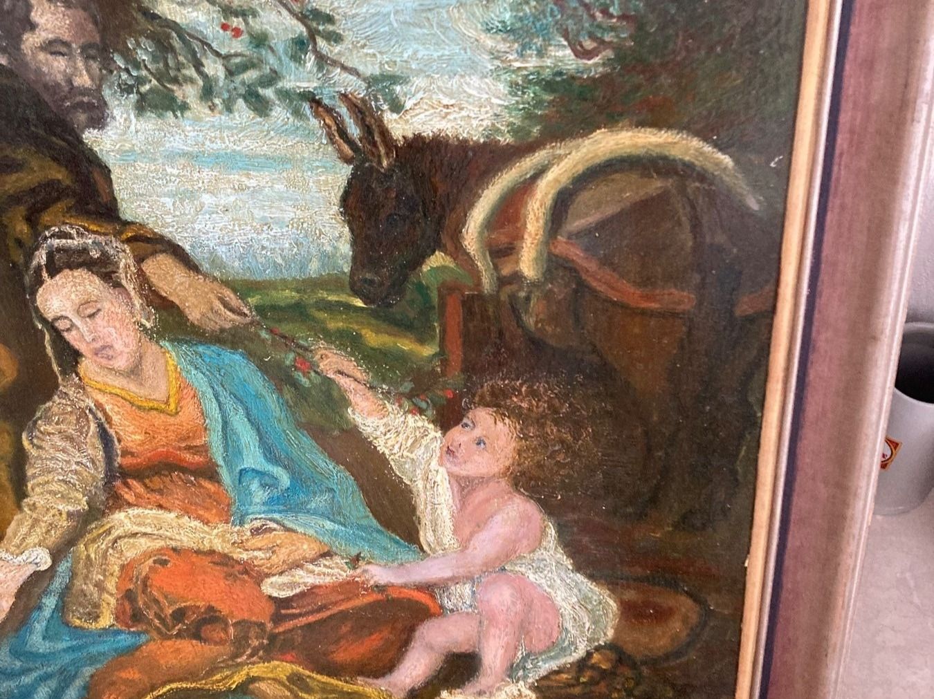 Gemälde: Antike Malerei Bild Oel auf Leinwand – Gebraucht aus Plasselb von lululuca 3