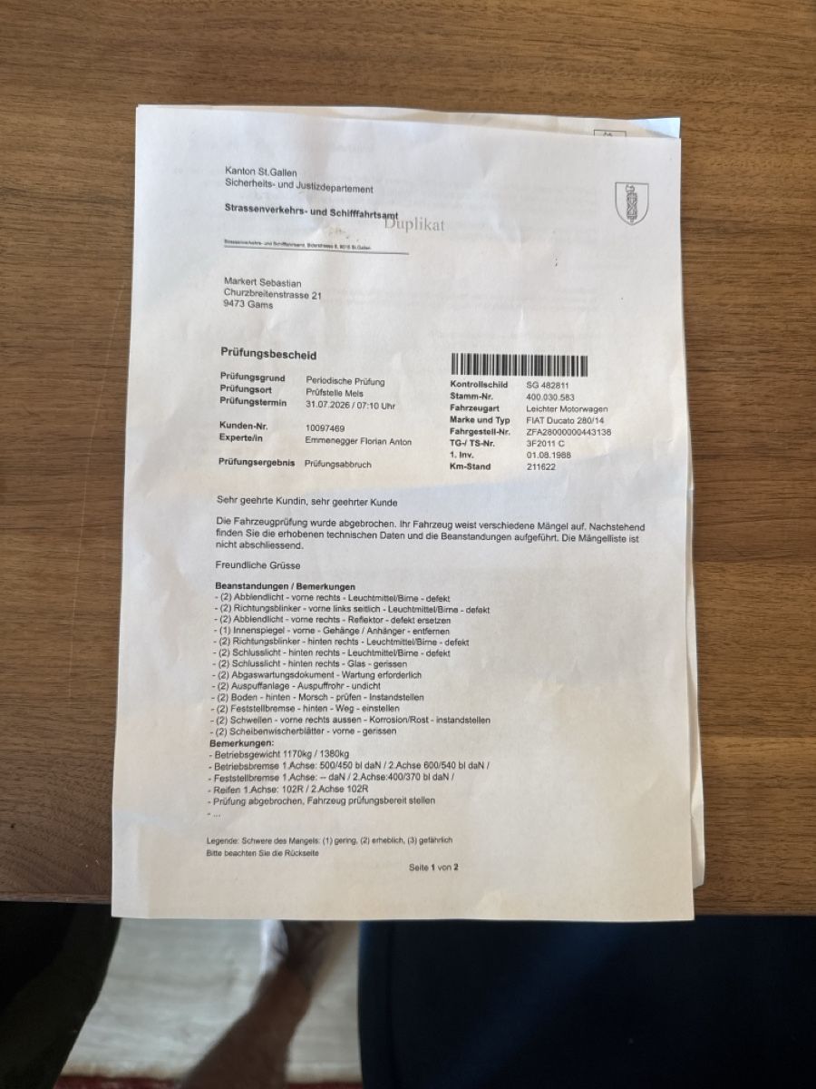 Fiat Veicoli da campeggio: Fiat Ducato 280 Wohnmobil – Usato da Gams venduto da Basti788 8