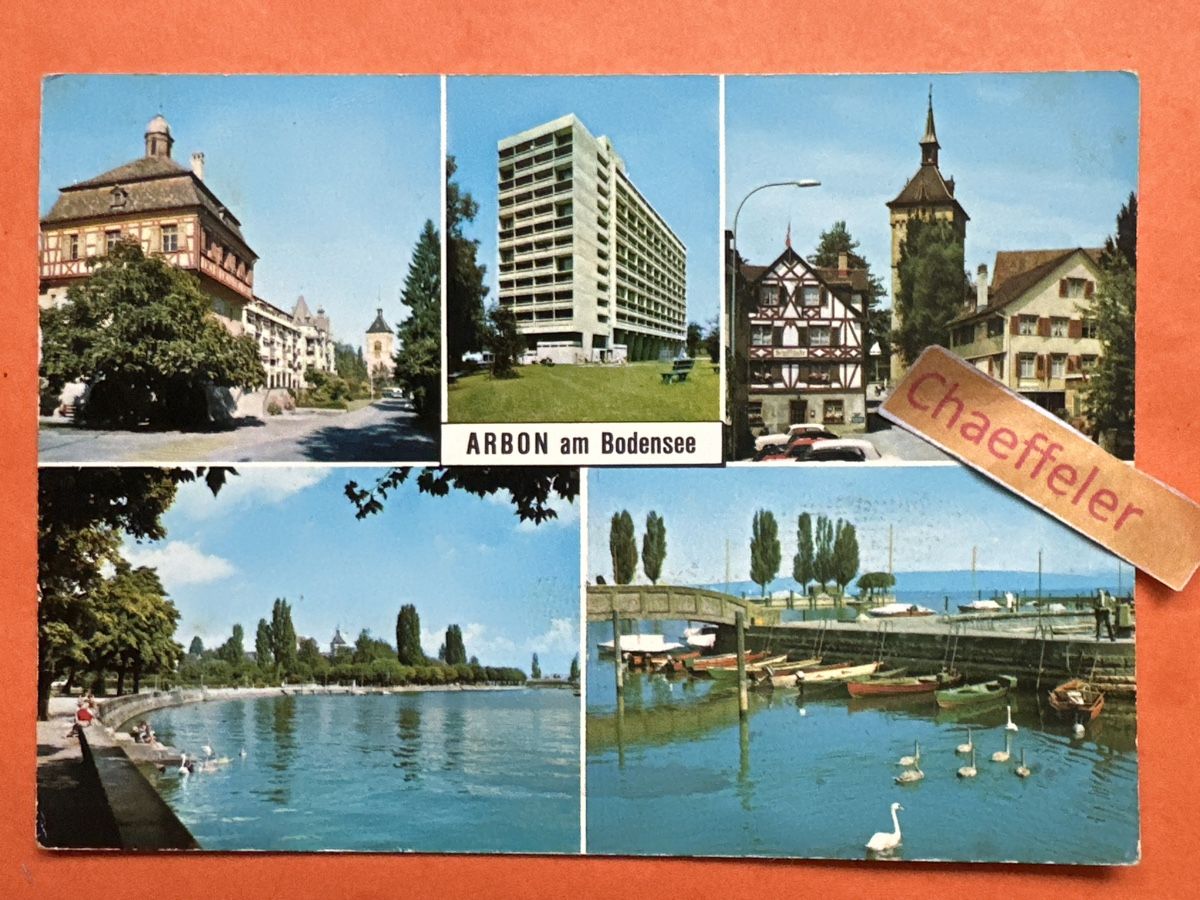 Cartoline postali: Arbon am Bodensee – Usato da Zürich venduto da Chaeffeler