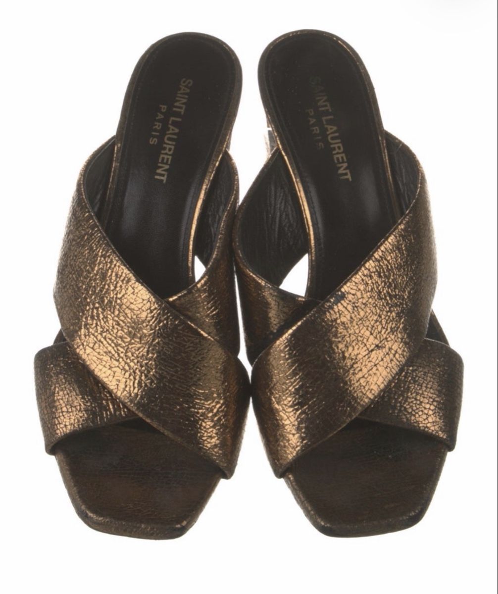 Saint Laurent Damenschuhe: Saint Laurent Sandalen Bronze, Grösse 38,5 – Gebraucht aus Maur von my_private_sale 2