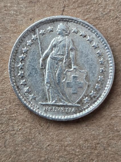 Alle Münzen: 50 Rappen 1964 Schweizer Franken Silber – Gebraucht aus Schenkon von Blech 1