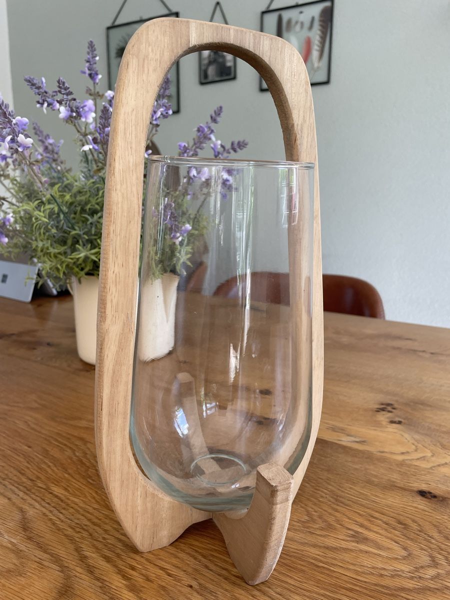Lanterne: Windlicht Holz 34cm hoch – Usato da Niederbüren venduto da poschti