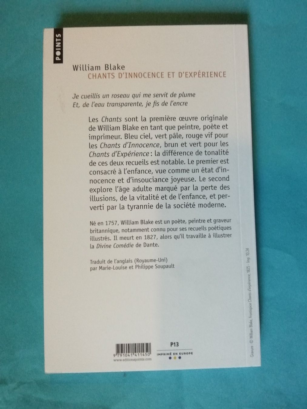 Bücher: William Blake Chants d'innocence et d'expérience Points P... – Neu (gemäss Beschreibung) aus Commugny von Juliemimi 4