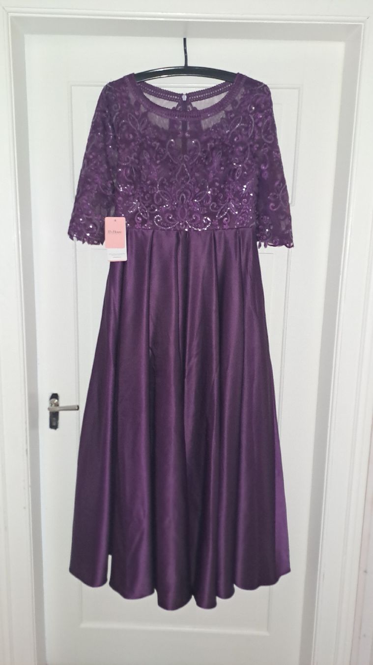 JJ’s House Vestiti: A-Linien Kleid mit Pailleten und Spitze – Nuovo e nell'imballaggio originale da Leimbach TG venduto da matahi02