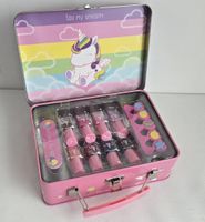 Einhorn-Kindermaniküre mit rosa Aktentasche, NEU 