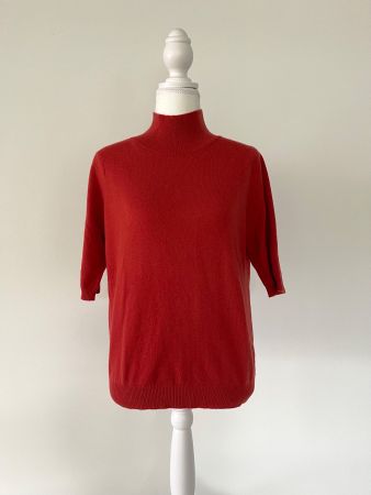 Elegant Kaschmir Rollkragenpullover Hemisphere Rot Herbst...