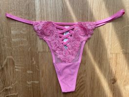 Victoria’s Secret Dream Angels Lace Up Thong S NEW