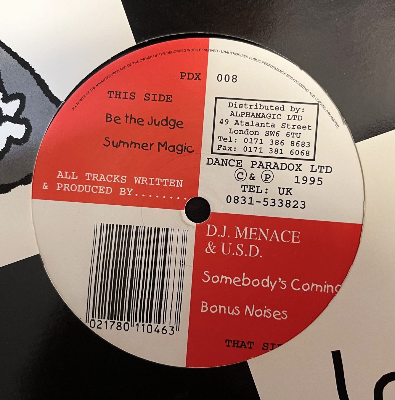 Dischi in vinile: Dance Paradox, DJ Menace&U.S.D. Viniy – Usato da Oftringen venduto da vuc_frq6 1