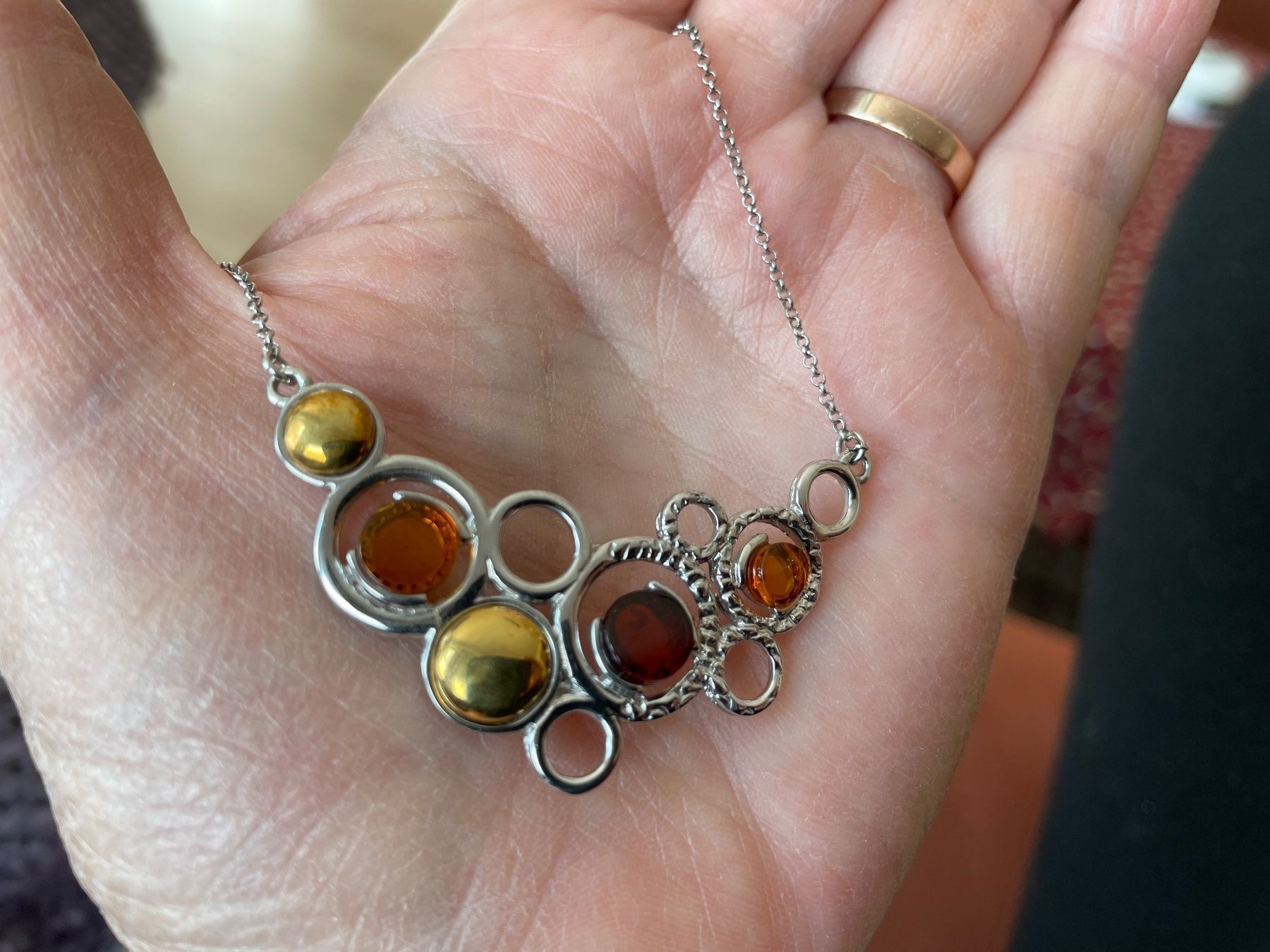 Catenine: Collier Silber und Bernstein plus Silber Armreif – Nuovo e nell'imballaggio originale da Ebikon venduto da elischka 5