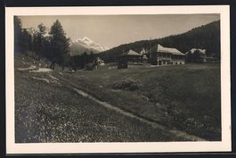 AK St. Moritz, Ortspartie mit Meierei