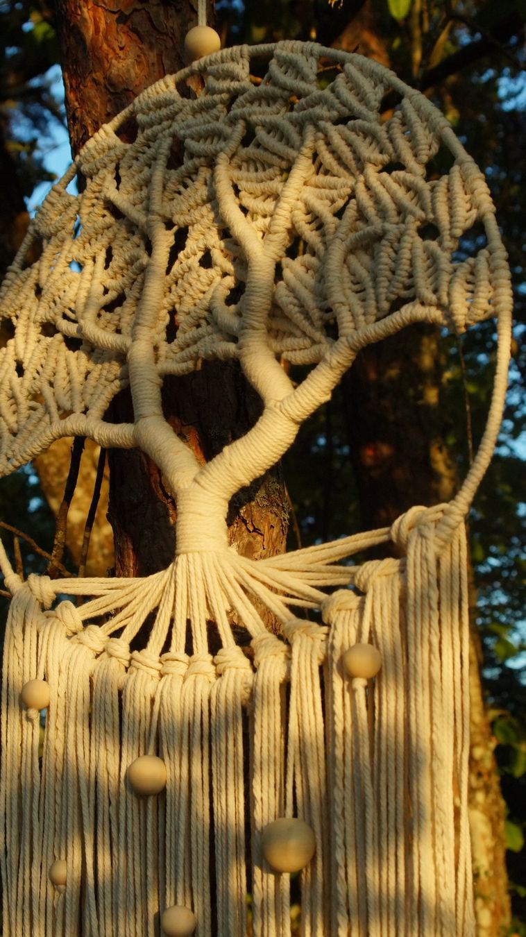 Tutte le decorazioni: Handgefertigter Makramee-Lebensbaum, Boho-Dekoraration ø40cm – Nuovo e nell'imballaggio originale da Tafers venduto da JP911 1