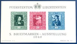 1949 / Liechtenstein Block W23 ** Kat. Fr.-200