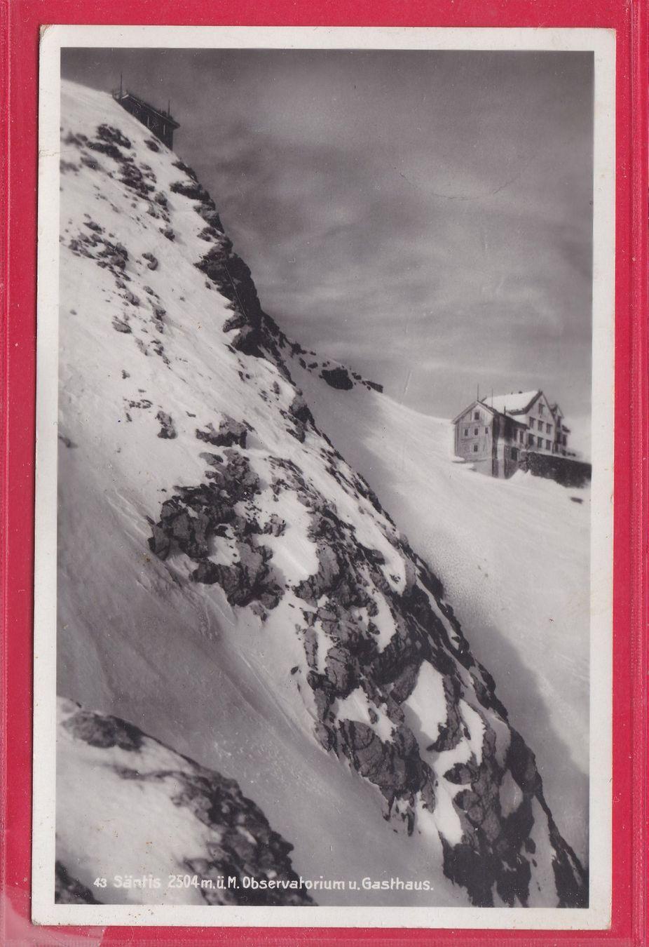 Cartoline postali: SÄNTIS, OBSERVATORIUM UND GASTHAUS, 3.7.1931 – Usato da Oberrieden venduto da Gebirgsstelze