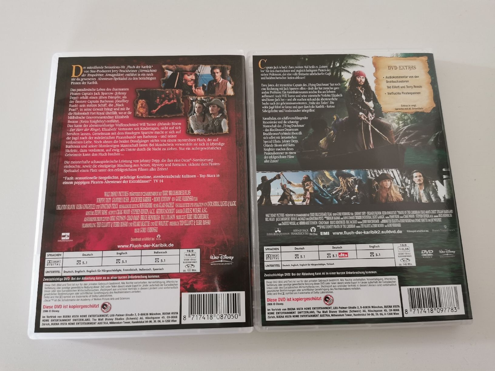 Tous les DVDs: DVD Fluch der Karibik 1 und 2 – Neuf (Voir description) à Zeglingen par Vanillacoke 1