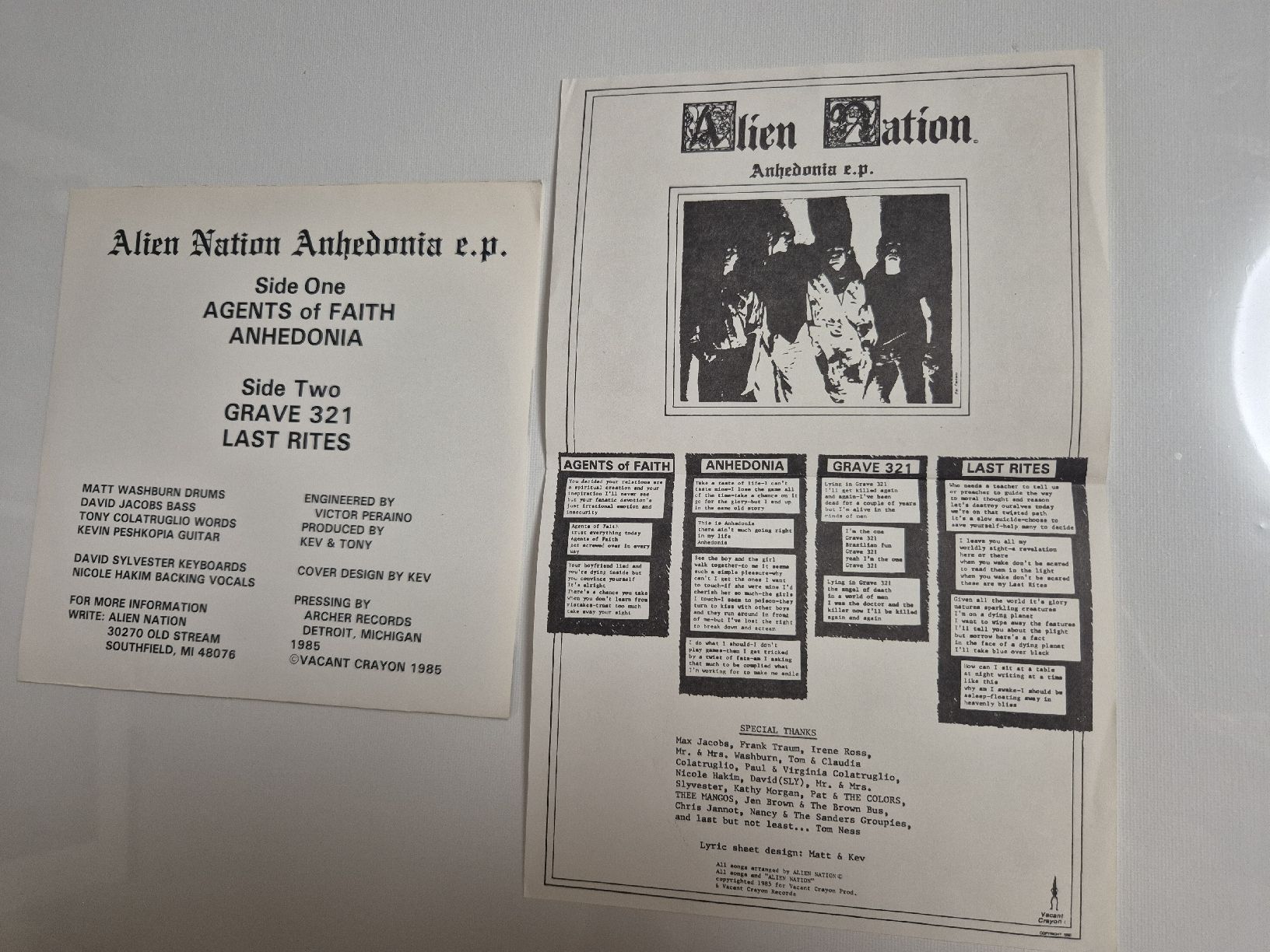 Dischi in vinile: Alien Nation  - Anhedonia - Single 7  – Nuovo (secondo la descrizione) da Uster venduto da newwave0 1