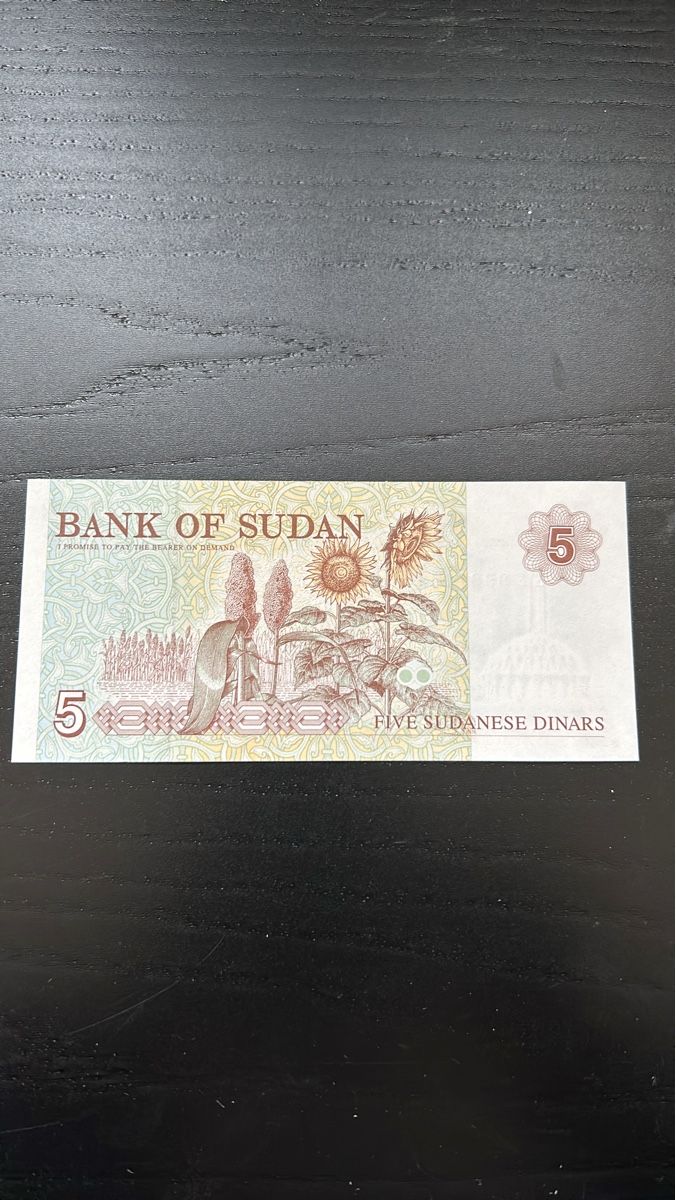 Banconote: Sudan 5 Pfund 2017, Sonnenblumen – Nuovo (secondo la descrizione) da Madiswil venduto da Bilranis1071
