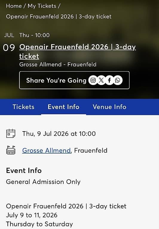 Billets: OAFF 3-Tagespass – D'occasion à St. Gallen par blu_2nl6
