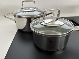 WMF Kochtöpfe 2-er Set Edelstahl mit Glasdeckel