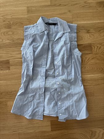 Zara Cotton Sleeveless shirt with waist tie size S