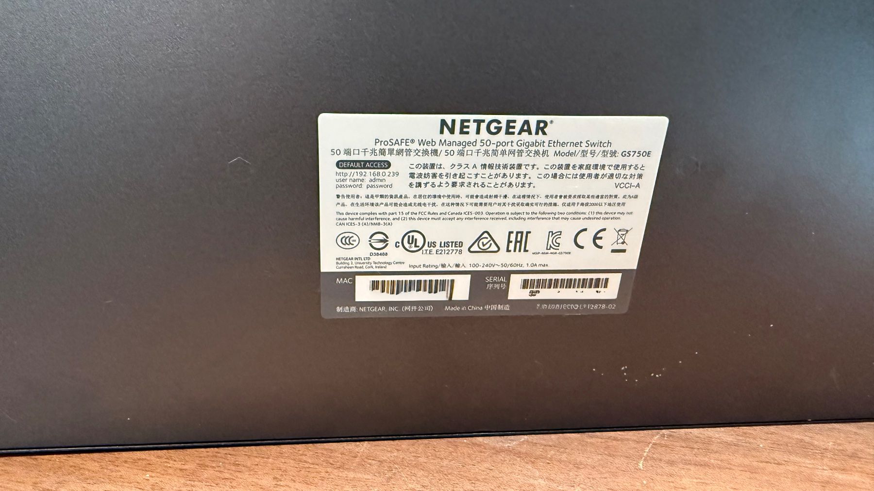 Netgear Modem & Router: Netgear 50 portswitch 50 Prosafe GS750e – Usato da Hergiswil LU venduto da mechutaume 1