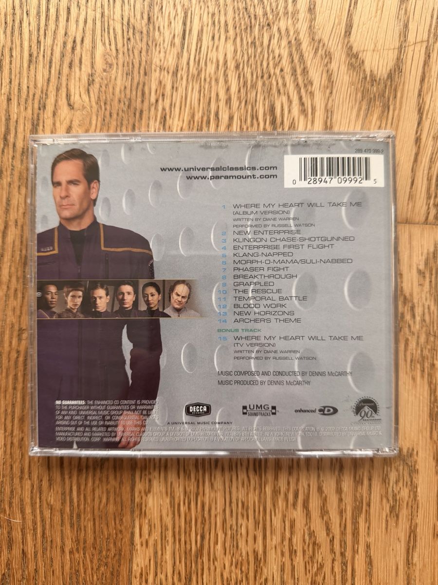 CD: ENTERPRISE Soundtrack CD by Dennis McCarthy (2001)  – Nuovo (secondo la descrizione) da Hünenberg venduto da Paddels 1