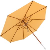 Sonnenschirm Ø4m mit Winddach gelb