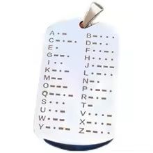 Portachiavi: Morse Code Tabelle Schlüsselanhänger neu & ovp – Nuovo e nell'imballaggio originale da Zürich venduto da Gamecards