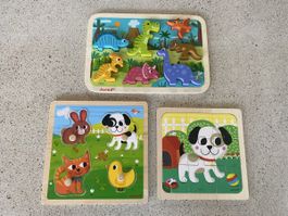 Janod Holz Puzzles 3x