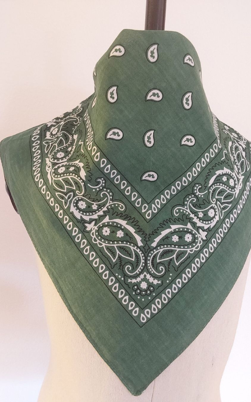 Foulard & Sciarpe: Baumwolltuch quadratisch grün – Nuovo (secondo la descrizione) da Köniz venduto da scopello12