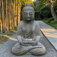 Garten Buddha Statue Naturstein Tibet China Skulptur 71 cm