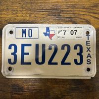 🇺🇸 U.S. Motorradnummer, Texas 3EU223 - (18x10cm)