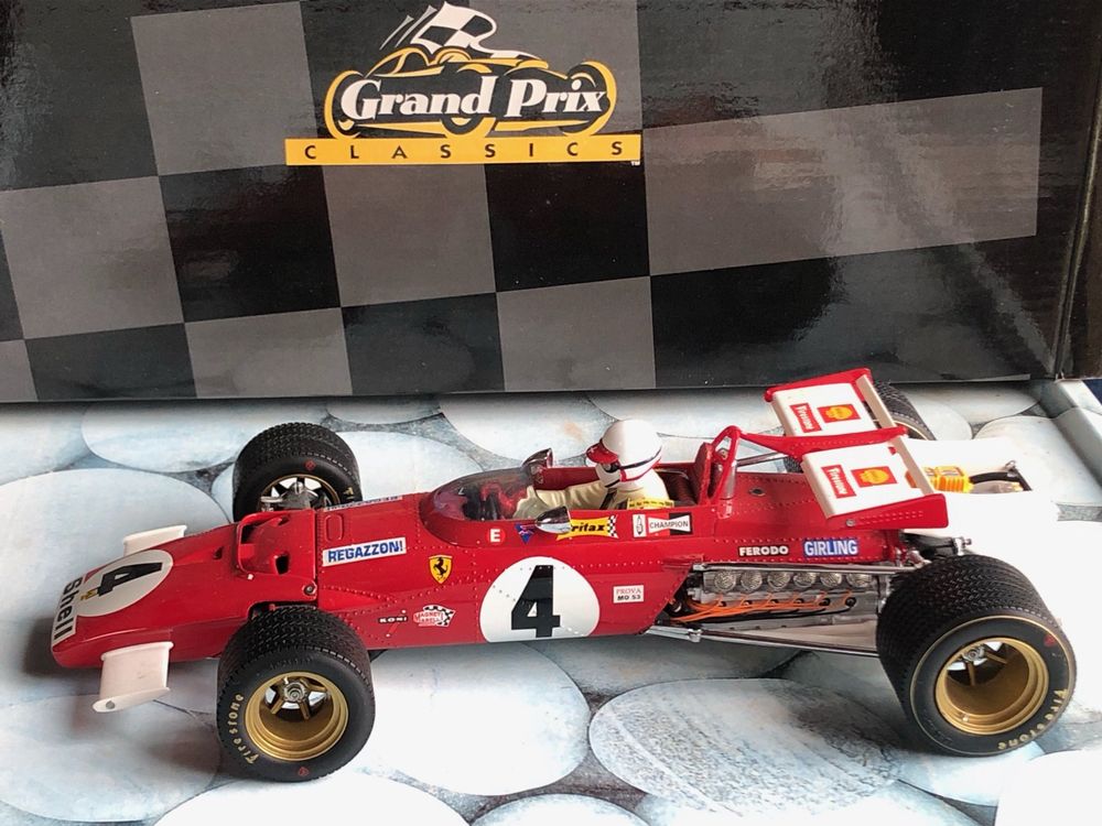 F1 FERRARI 312 B 1970 Aluminium au 1/18 EXOTO 97068 voiture miniature formule 1