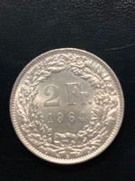 2 Schweizer Franken Silber 1964 Sehr Schön