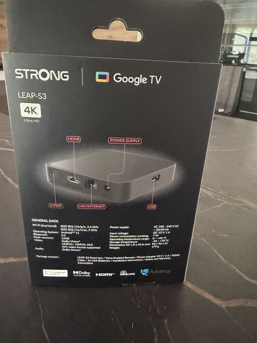 Google Multimediaplayer & Streamer: Strong LEAP-S3 4K Google TV Streaming – Neu (gemäss Beschreibung) aus Büsserach von Hot_Shots 1