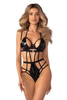 Erotisches Body mit Bügel Obsessive Schwarz L/XL
