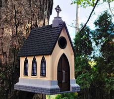 Vogelhaus Kapelle  kleine Kirche aus dem 3D-Druck 