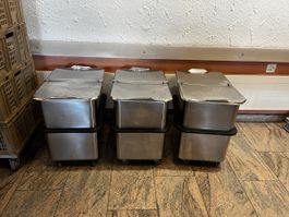 3 Chromstahl Aufbewahrungs Wägen 