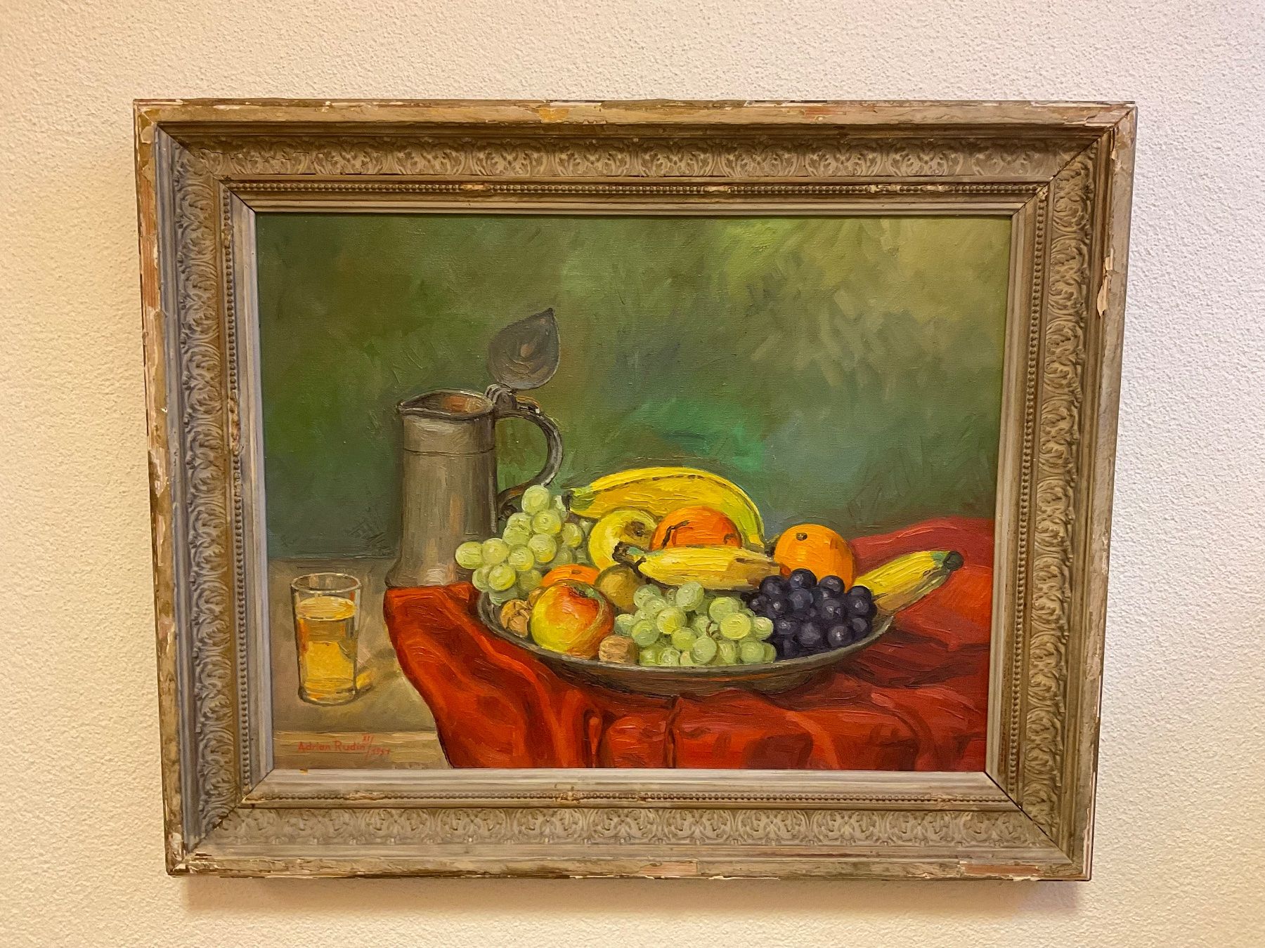 Gemälde: GEMÄLDE ADRIAN RUDIN 1951 - STILLLEBEN – Gebraucht aus Scuol von Lotus2020 1