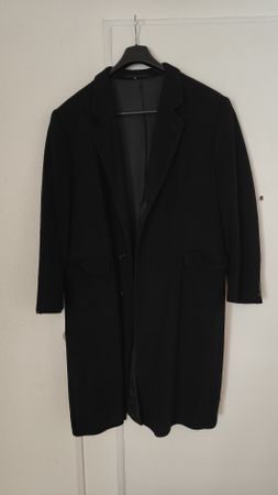 Herren Mantel SCHWARZ Grösse 54 Cashmere guter Zustand