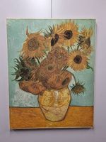Van Gogh, Reproduction à l'huile sur toile,les tournesols