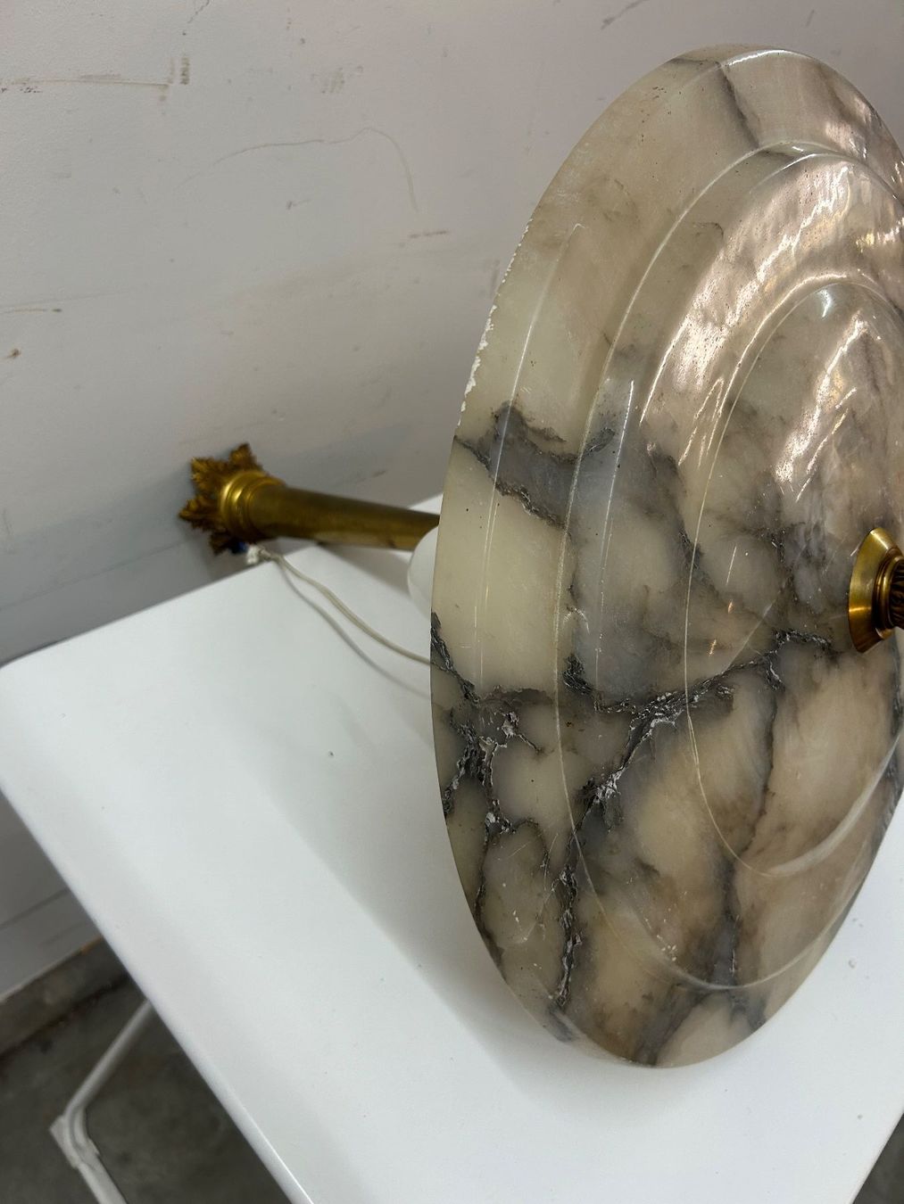 Lampadari & plafoniere: Designer Deckenlampe Messing Alabasterschirm ca. um 1920 – Usato da Zürich venduto da Levelart 5