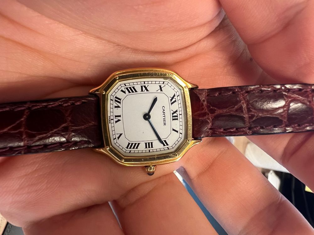 Cartier Santos Trianon Gold watch paris dial Comprare su Ricardo