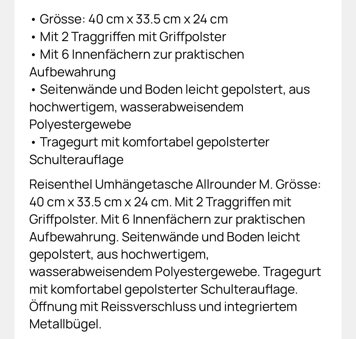 Reisenthel Sacs: Tasche von Reisenthel – D'occasion à Sevelen par Glueckstreffer.62 4