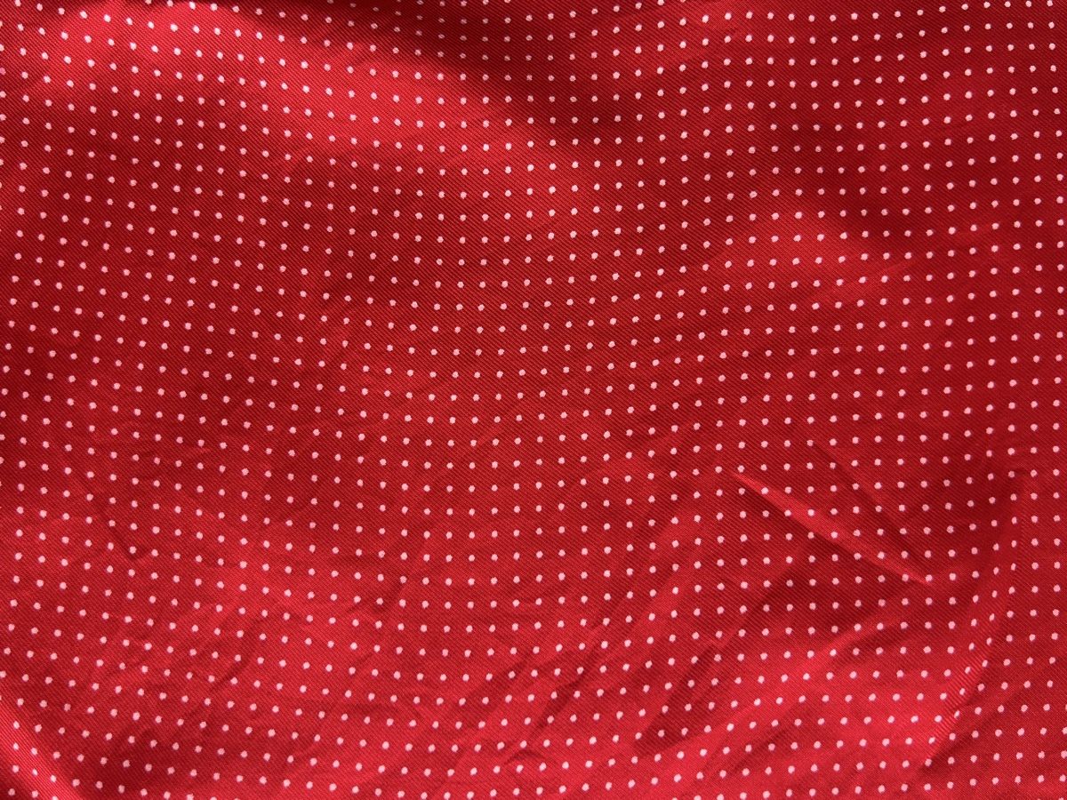 Foulard & Sciarpe: Red Pocket Square Polka Dot Silk – Nuovo (secondo la descrizione) da Saland venduto da ele_vc96 1